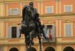 Piacenza - Black statue of knight