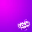 3D illustration of the word Love Pink mini