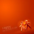 Happy Valentine`s Day Illustrated Couple IX