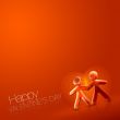 Happy Valentine`s Day Illustrated Couple IX