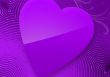 Violet Valentine`s Day Illustrated Heart