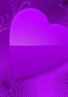 Violet Valentine`s Day Illustrated Heart II