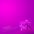 Happy Valentine`s Day Illustrated Couple VII