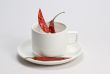 Red chilly in white cup