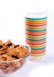 cornflakes and glass of milk