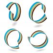 ribbon blue swirl