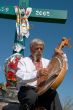 Senior ukrainian musician with bandura