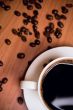 cup of coffee and beans