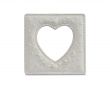White Heart Shaped Frame on White