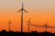 Wind generators in sunrise