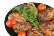 Cutlets and tomatoes