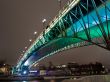 Bridge over the Moscow river at night