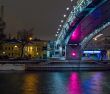 New bridge in old part of Moscow city