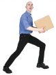 Man holding cardboard box