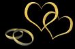 Two hearts and rings