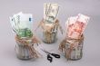 Money in the jars