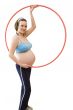 Pregnant woman and hula hoop