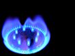 Natural gas, bringing warmly on a black background