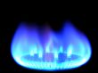 Natural gas, bringing warmly on a black background