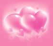 pink hearts for valentine day