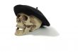 Black Beret on a skull