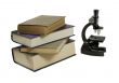 Microscope and books
