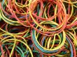 Multicoloured elastic bands