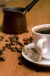 cup of coffee, sugar and beans