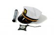 Compass, telescope and nautical cap