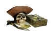 Pirate skull and booty