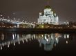 Christ the Saviour Cathedral in Moscow night view accross the ri