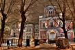 Old medieval house of csar sexton in Moscow. Russia. Night view.