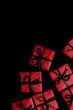red gift boxes