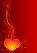 Red heart vertical