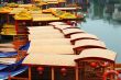 Line of boats at Qinhuai river