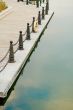 Line of railing post
