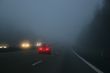 Fog on a german highway in winter