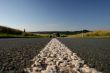 Center line of a country road