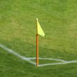 Corner flag on a soccer field