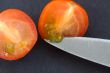 cherry tomato and knife