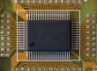 Microphoto of an integrated microcircuit