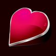 heart bevel silver