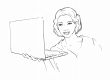 woman with laptop