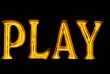 Neon sign with the word `Play` over black