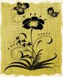 Vector grunge abstract floral background