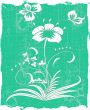 Vector grunge abstract floral background