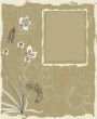 Vector grunge abstract floral background