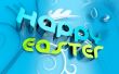 Happy Easter 3d text and florals