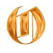 Golden pattern gothic letter O