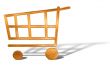 golden shopping cart icon concept isolated over white background